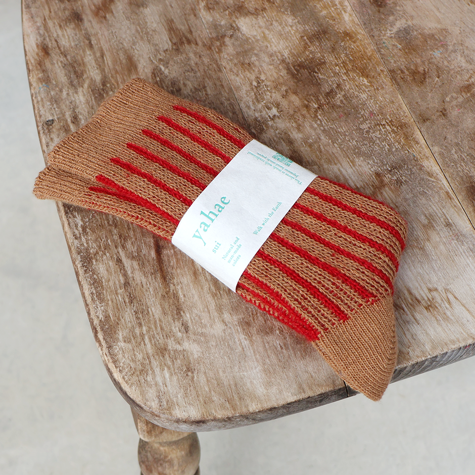 Organic Cotton Mohair Stripes Socks