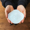 【Gift-wrapped】Musubi Small Plate 11cm 3 Colour and Fish Fork Set Gift
