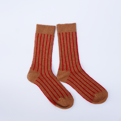 Organic Cotton Mohair Stripes Socks