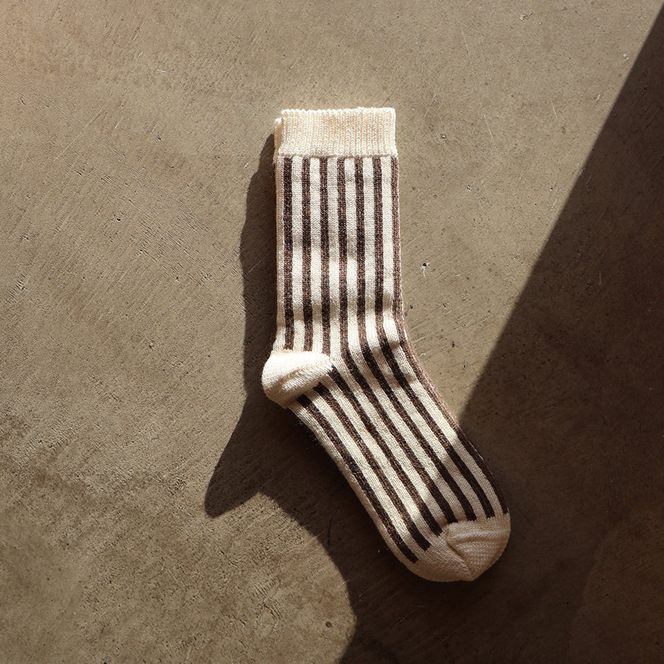 Organic Cotton Mohair Stripes Socks