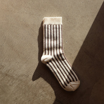 Organic Cotton Mohair Stripes Socks