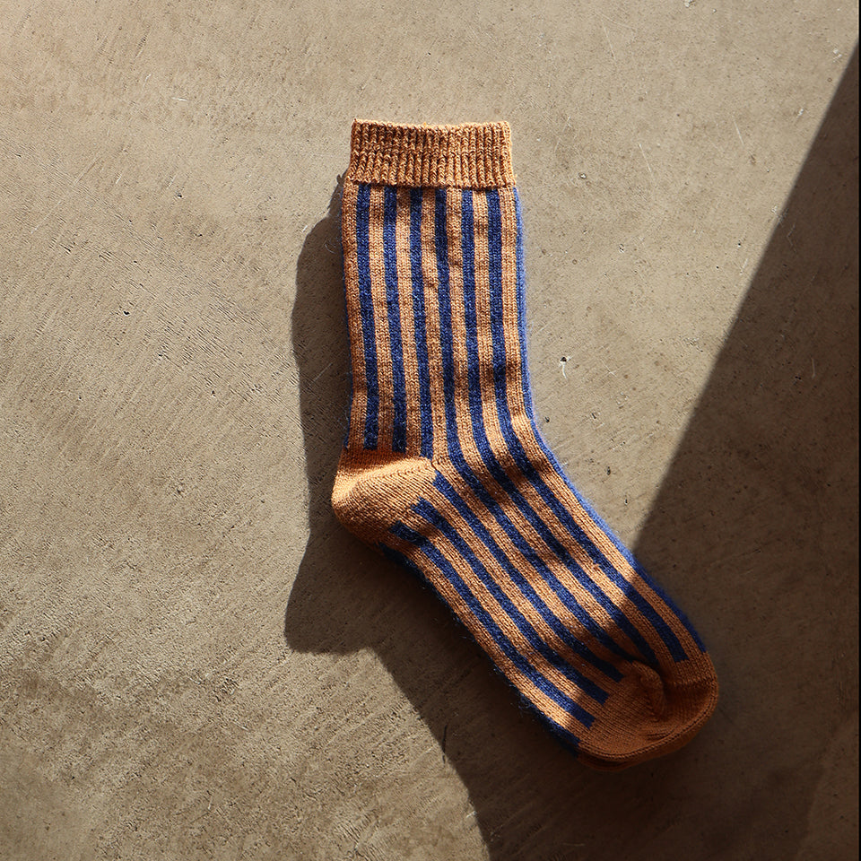Organic Cotton Mohair Stripes Socks