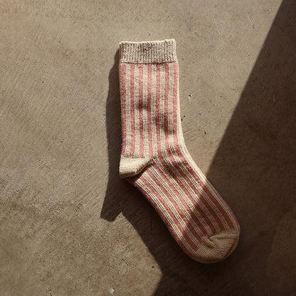 Organic Cotton Mohair Stripes Socks