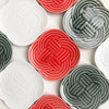 【Gift-wrapped】Musubi Small Plate 11cm 3 Colour and Fish Fork Set Gift