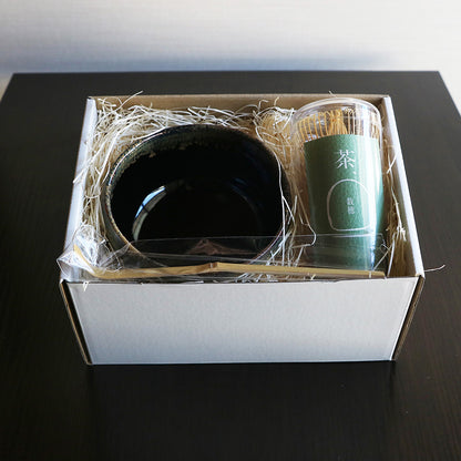 【Gift-wrapped】Matcha Bowl, Tea Whisk, Tea Scoop Set