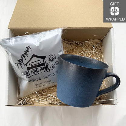 【Gift-wrapped】 Bizen Mug and Vermillion-cafe original drip bag