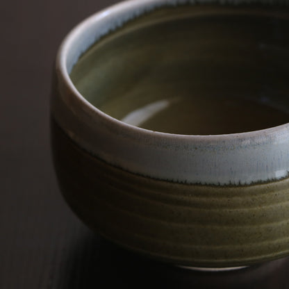 抹茶碗 濃緑/焦茶