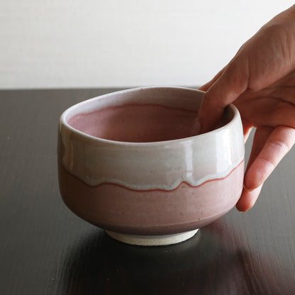 抹茶碗 ピンク/水色