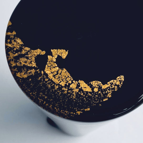 "Kanazawa" Tokkuri (Black / Gold Leaf)