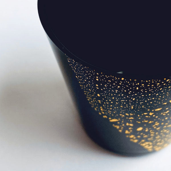 かなざわ　ぐいのみS（黒・金箔）2個セット