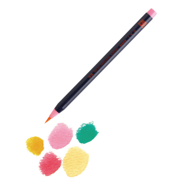 彩 SAI 水彩毛筆 日本の伝統色 5色セット