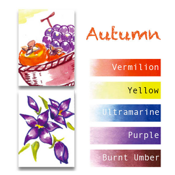 彩 SAI Coloring Brush Pen 5-color set
