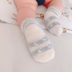  Baby Fluffy Pile Socks Striped Pattern
