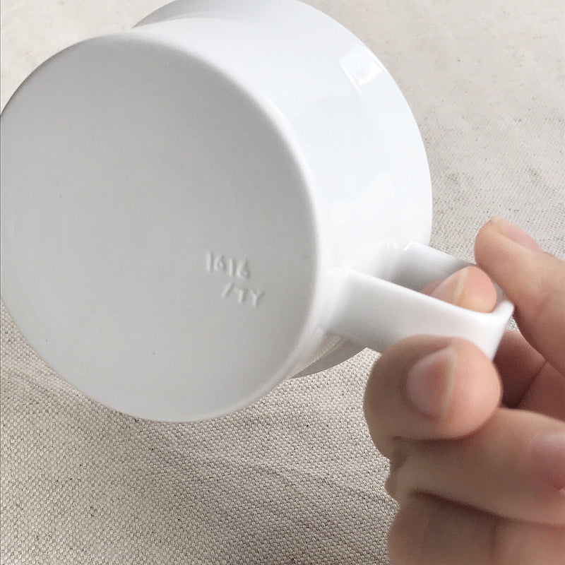 TY Tea Cup Handle White