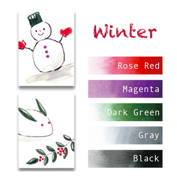 彩 SAI Coloring Brush Pen 5-color set